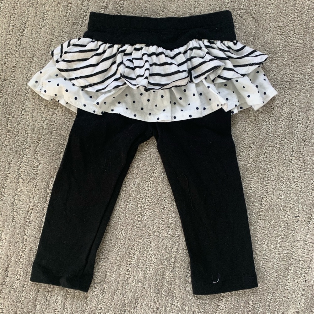 Joah Love black leggings w/ patterned skirt, 12 m - Picture 3 of 3